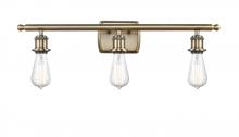 Innovations Lighting 516-3W-AB-LED - Bare Bulb - 3 Light - 26 inch - Antique Brass - Bath Vanity Light