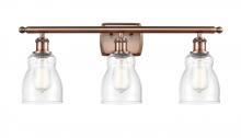 Innovations Lighting 516-3W-AC-G394-LED - Ellery - 3 Light - 25 inch - Antique Copper - Bath Vanity Light