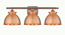 Innovations Lighting 516-3W-AC-M14-AC - Adirondack - 3 Light - 28 inch - Antique Copper - Bath Vanity Light