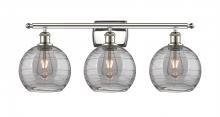  516-3W-PN-G1213-8SM - Athens Deco Swirl - 3 Light - 28 inch - Polished Nickel - Bath Vanity Light