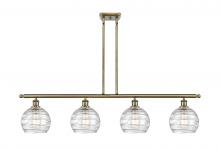 Innovations Lighting 516-4I-AB-G1213-8-LED - Athens Deco Swirl - 4 Light - 48 inch - Antique Brass - Cord hung - Island Light