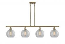 Innovations Lighting 516-4I-AB-G125-LED - Athens - 4 Light - 48 inch - Antique Brass - Cord hung - Island Light