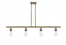 Innovations Lighting 516-4I-AB-LED - Bare Bulb - 4 Light - 48 inch - Antique Brass - Cord hung - Island Light