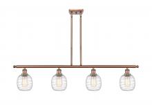 Innovations Lighting 516-4I-AC-G1013-LED - Belfast - 4 Light - 48 inch - Antique Copper - Cord hung - Island Light