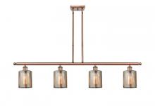 Innovations Lighting 516-4I-AC-G116-LED - Cobbleskill - 4 Light - 48 inch - Antique Copper - Cord hung - Island Light