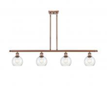 Innovations Lighting 516-4I-AC-G124-6-LED - Athens - 4 Light - 48 inch - Antique Copper - Cord hung - Island Light