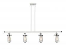 Innovations Lighting 516-4I-WPC-CE231-CL-LED - Kingsbury - 4 Light - 48 inch - White Polished Chrome - Cord hung - Island Light