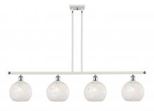 Innovations Lighting 516-4I-WPC-G1216-8WM - White Mouchette - 4 Light - 48 inch - White Polished Chrome - Stem Hung - Island Light