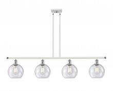 Innovations Lighting 516-4I-WPC-G124-8-LED - Athens - 4 Light - 48 inch - White Polished Chrome - Cord hung - Island Light