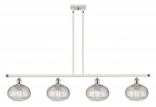 Innovations Lighting 516-4I-WPC-G555-8CL - Ithaca - 4 Light - 48 inch - White Polished Chrome - Cord hung - Island Light