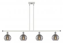 Innovations Lighting 516-4I-WPC-G556-6SM - Rochester - 4 Light - 48 inch - White Polished Chrome - Cord hung - Island Light