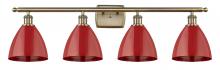 Innovations Lighting 516-4W-AB-MBD-75-RD - Plymouth - 4 Light - 38 inch - Antique Brass - Bath Vanity Light