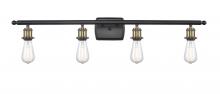  516-4W-BAB - Bare Bulb - 4 Light - 36 inch - Black Antique Brass - Bath Vanity Light