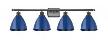 Innovations Lighting 516-4W-BK-MBD-75-BL - Plymouth - 4 Light - 38 inch - Matte Black - Bath Vanity Light