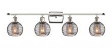  516-4W-PN-G1213-6SM - Athens Deco Swirl - 4 Light - 36 inch - Polished Nickel - Bath Vanity Light