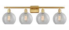 Innovations Lighting 516-4W-SG-G125 - Athens - 4 Light - 38 inch - Satin Gold - Bath Vanity Light