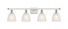 Innovations Lighting 516-4W-WPC-G381 - Castile - 4 Light - 36 inch - White Polished Chrome - Bath Vanity Light