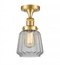 Innovations Lighting 517-1CH-SG-G142-LED - Chatham - 1 Light - 7 inch - Satin Gold - Semi-Flush Mount