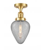 Innovations Lighting 517-1CH-SG-G165-LED - Geneseo - 1 Light - 7 inch - Satin Gold - Semi-Flush Mount