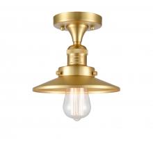 Innovations Lighting 517-1CH-SG-M4-LED - Railroad - 1 Light - 7 inch - Satin Gold - Semi-Flush Mount