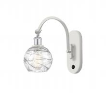 Innovations Lighting 518-1W-WPC-G1213-6-LED - Athens Deco Swirl - 1 Light - 6 inch - White Polished Chrome - Sconce