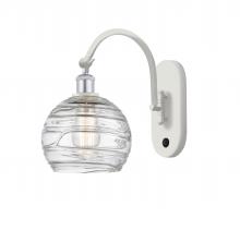 Innovations Lighting 518-1W-WPC-G1213-8-LED - Athens Deco Swirl - 1 Light - 8 inch - White Polished Chrome - Sconce