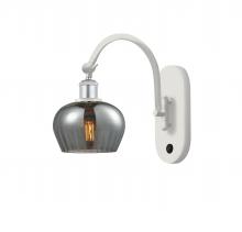 Innovations Lighting 518-1W-WPC-G93-LED - Fenton - 1 Light - 7 inch - White Polished Chrome - Sconce