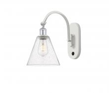 Innovations Lighting 518-1W-WPC-GBC-84-LED - Berkshire - 1 Light - 8 inch - White Polished Chrome - Sconce