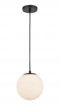 Innovations Lighting 608-BK-W-LED - Tolland - 1 Light - 8 inch - Matte Black - Cord hung - Mini Pendant