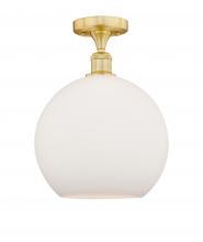 Innovations Lighting 616-1F-SG-G121-12 - Athens - 1 Light - 12 inch - Satin Gold - Semi-Flush Mount