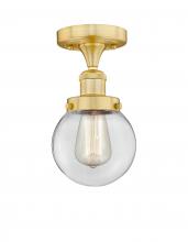 Innovations Lighting 616-1F-SG-G202-6 - Beacon - 1 Light - 6 inch - Satin Gold - Semi-Flush Mount