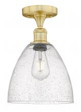 Innovations Lighting 616-1F-SG-GBD-94 - Bristol - 1 Light - 9 inch - Satin Gold - Semi-Flush Mount