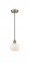 Innovations Lighting 616-1P-AB-G91 - Fenton - 1 Light - 7 inch - Antique Brass - Mini Pendant