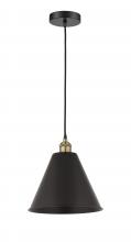 Innovations Lighting 616-1P-BAB-MBC-12-BK-LED - Berkshire - 1 Light - 12 inch - Black Antique Brass - Cord hung - Mini Pendant