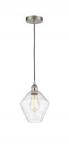 Innovations Lighting 616-1P-SN-G654-8-LED - Cindyrella - 1 Light - 8 inch - Brushed Satin Nickel - Cord hung - Mini Pendant