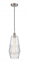 Innovations Lighting 616-1P-SN-G684-7-LED - Windham - 1 Light - 7 inch - Brushed Satin Nickel - Cord hung - Mini Pendant