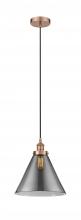 Innovations Lighting 616-1PH-AC-G43-L-LED - Cone - 1 Light - 12 inch - Antique Copper - Cord hung - Mini Pendant