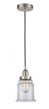 Innovations Lighting 616-1PH-SN-G184-LED - Canton - 1 Light - 6 inch - Brushed Satin Nickel - Cord hung - Mini Pendant