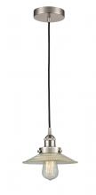 Innovations Lighting 616-1PH-SN-G2-LED - Halophane - 1 Light - 9 inch - Brushed Satin Nickel - Cord hung - Mini Pendant