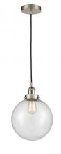 Innovations Lighting 616-1PH-SN-G204-10-LED - Beacon - 1 Light - 10 inch - Brushed Satin Nickel - Cord hung - Mini Pendant