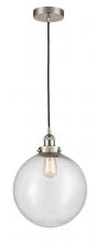 Innovations Lighting 616-1PH-SN-G204-12-LED - Beacon - 1 Light - 12 inch - Brushed Satin Nickel - Cord hung - Mini Pendant