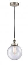 Innovations Lighting 616-1PH-SN-G204-8-LED - Beacon - 1 Light - 8 inch - Brushed Satin Nickel - Cord hung - Mini Pendant