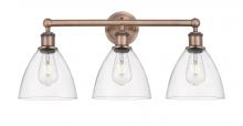 Innovations Lighting 616-3W-AC-GBD-752 - Bristol - 3 Light - 26 inch - Antique Copper - Bath Vanity Light