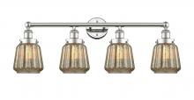  616-4W-PN-G146 - Chatham - 4 Light - 34 inch - Polished Nickel - Bath Vanity Light