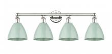 Innovations Lighting 616-4W-PN-MBD-75-SF - Plymouth - 4 Light - 35 inch - Polished Nickel - Bath Vanity Light