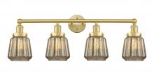 Innovations Lighting 616-4W-SG-G146 - Chatham - 4 Light - 34 inch - Satin Gold - Bath Vanity Light