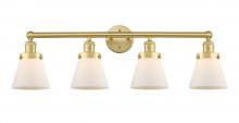 Innovations Lighting 616-4W-SG-G61 - Cone - 4 Light - 33 inch - Satin Gold - Bath Vanity Light