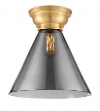 Innovations Lighting 623-1F-SG-G43-L-LED - Cone - 1 Light - 12 inch - Satin Gold - Flush Mount