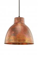 Innovations Lighting 650-1P-BC-11-LED - Charita - 1 Light - 11 inch - Burnt Copper - Cord hung - Mini Pendant