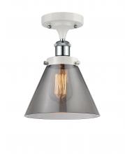 Innovations Lighting 916-1C-WPC-G43-LED - Cone - 1 Light - 8 inch - White Polished Chrome - Semi-Flush Mount